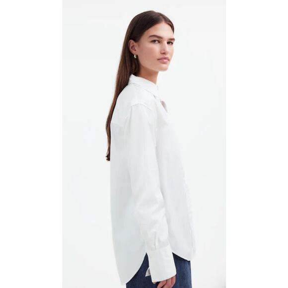 NWT Madewell Relaxed Button-Up Shirt White XXS - Picture 2 of 9